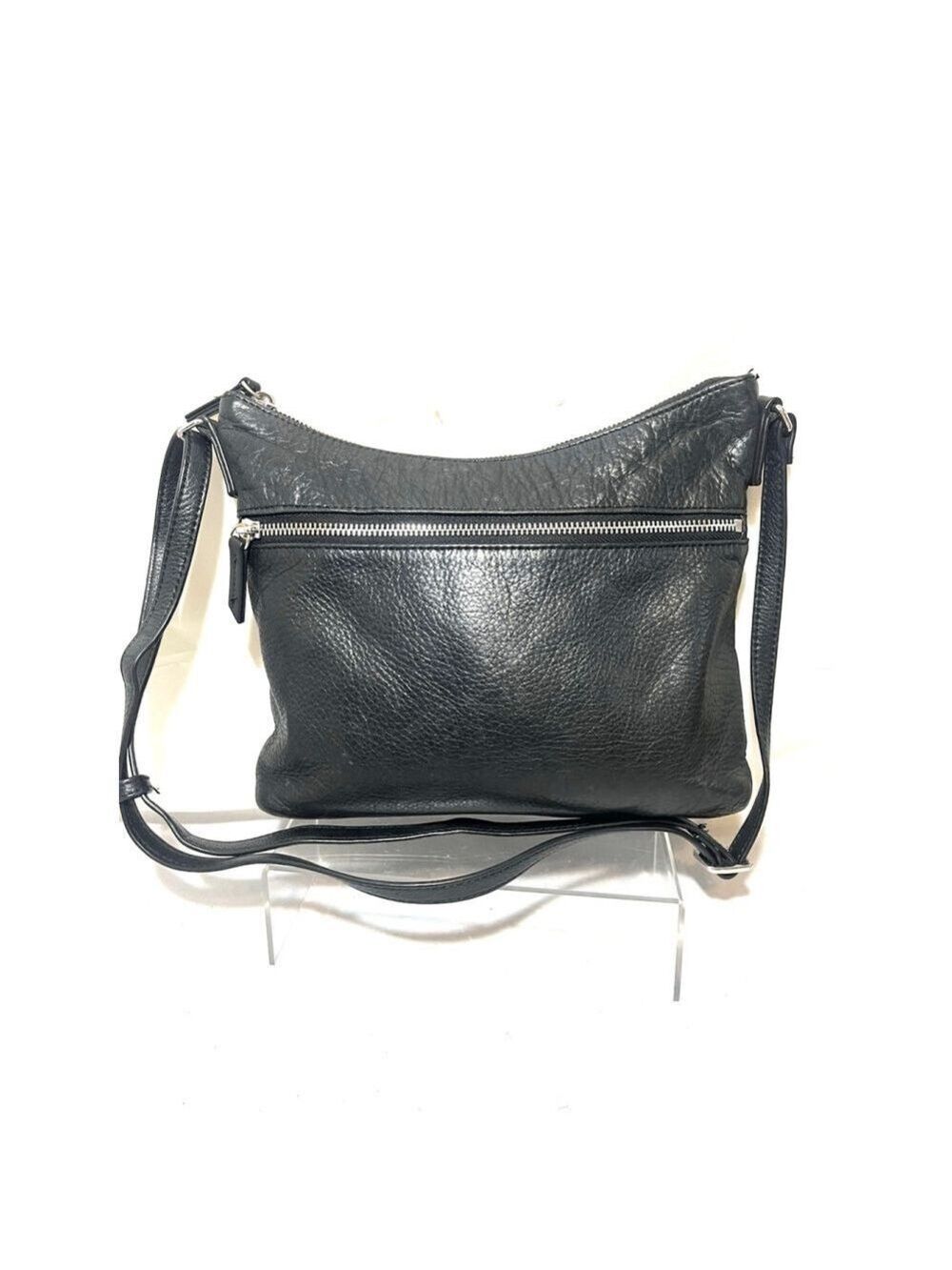 Margot BLACKLeather Crossbody Messenger